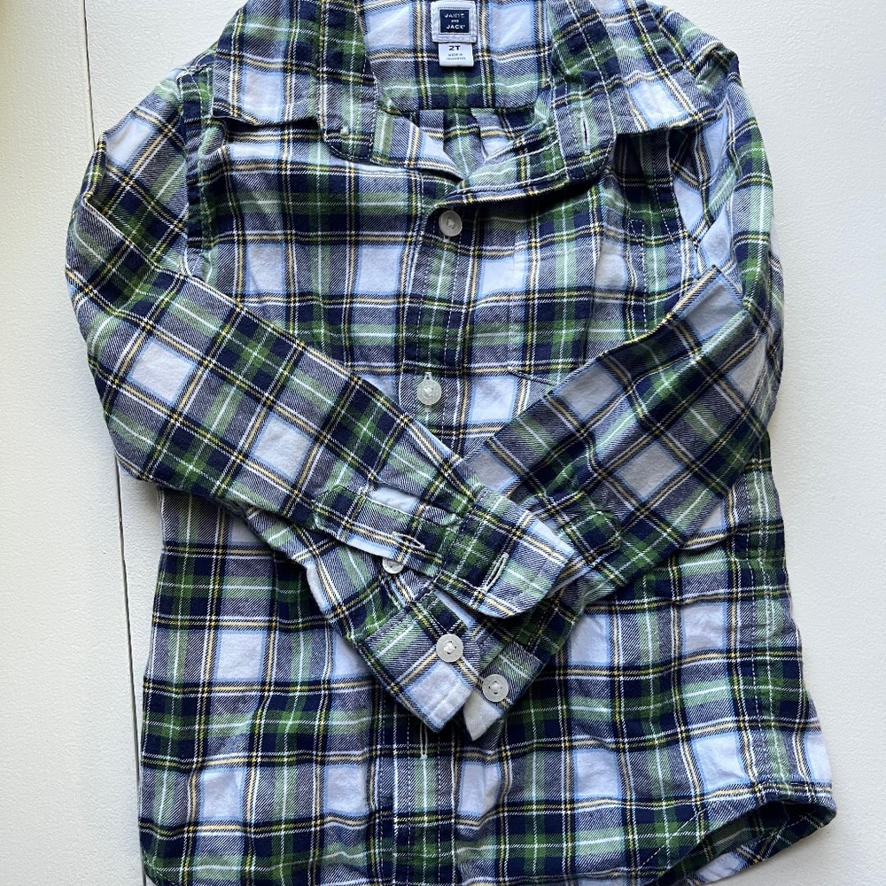 Janie and Jack Flannel Button down plaid 2T